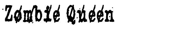 Zombie Queen font preview